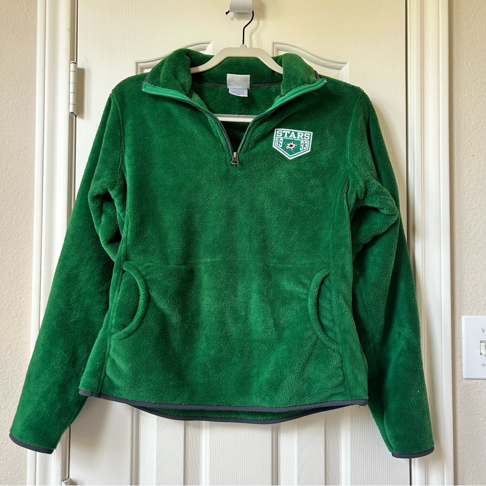 NHL Dallas Stars Victory Green Womens Fleece Pullover Size M